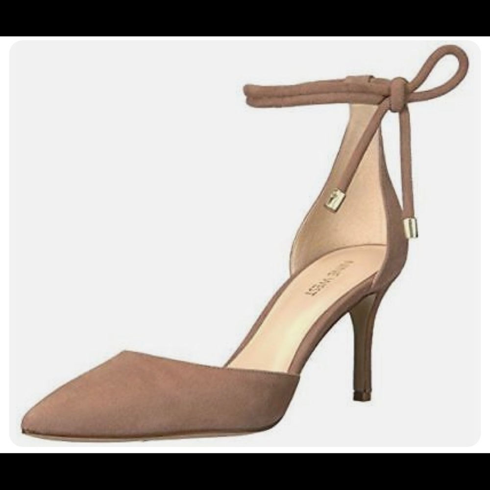 Nine West NWMillenio Size 7.5 Ankle-tie Pump 3" Heels